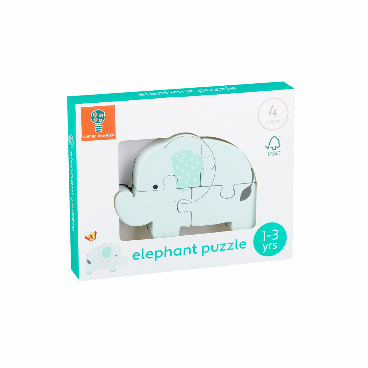 puzzle-elefant-din-lemn-orange-tree-toys12349 Puzzle elefant din lemn, Orange Tree Toys - imagine 1