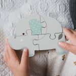 Puzzle elefant din lemn, Orange Tree Toys - imagine 6