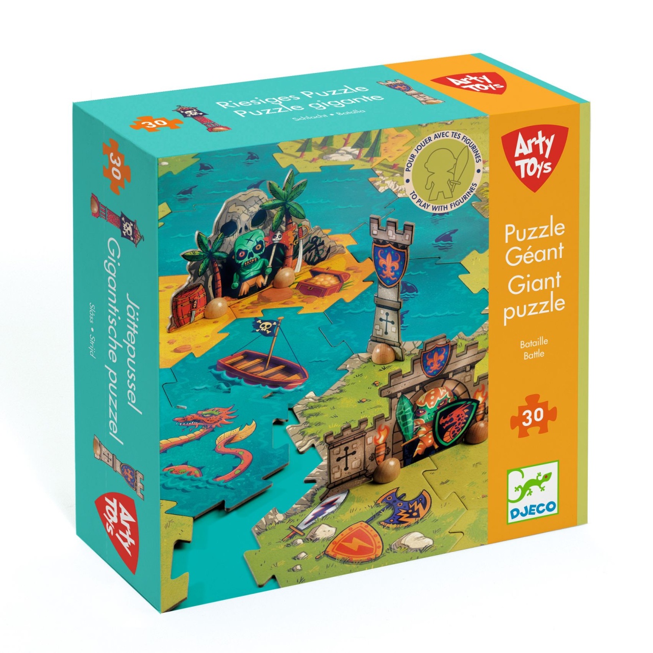 puzzle-gigant-batalia-djeco16769 Puzzle gigant Batalia, Djeco - imagine 1