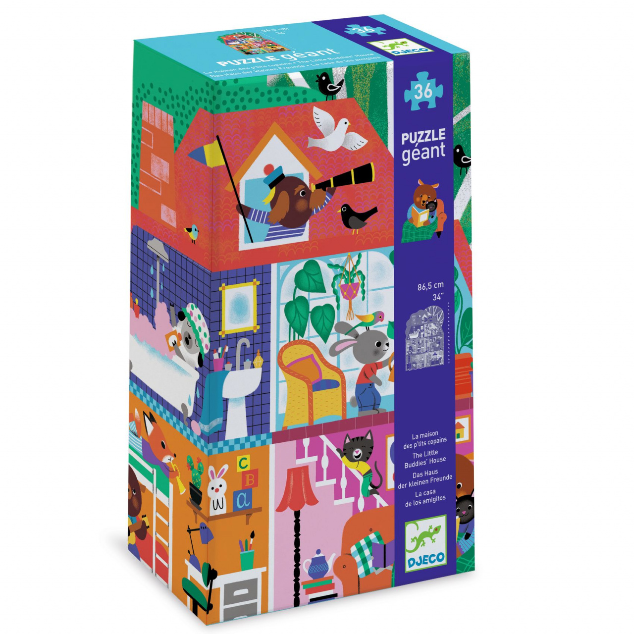 puzzle-gigant-casa-micilor-prieteni-djeco13193 Puzzle gigant Casa micilor prieteni, Djeco - imagine 1