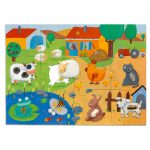 Puzzle gigant tactil Ferma, Djeco - imagine 2