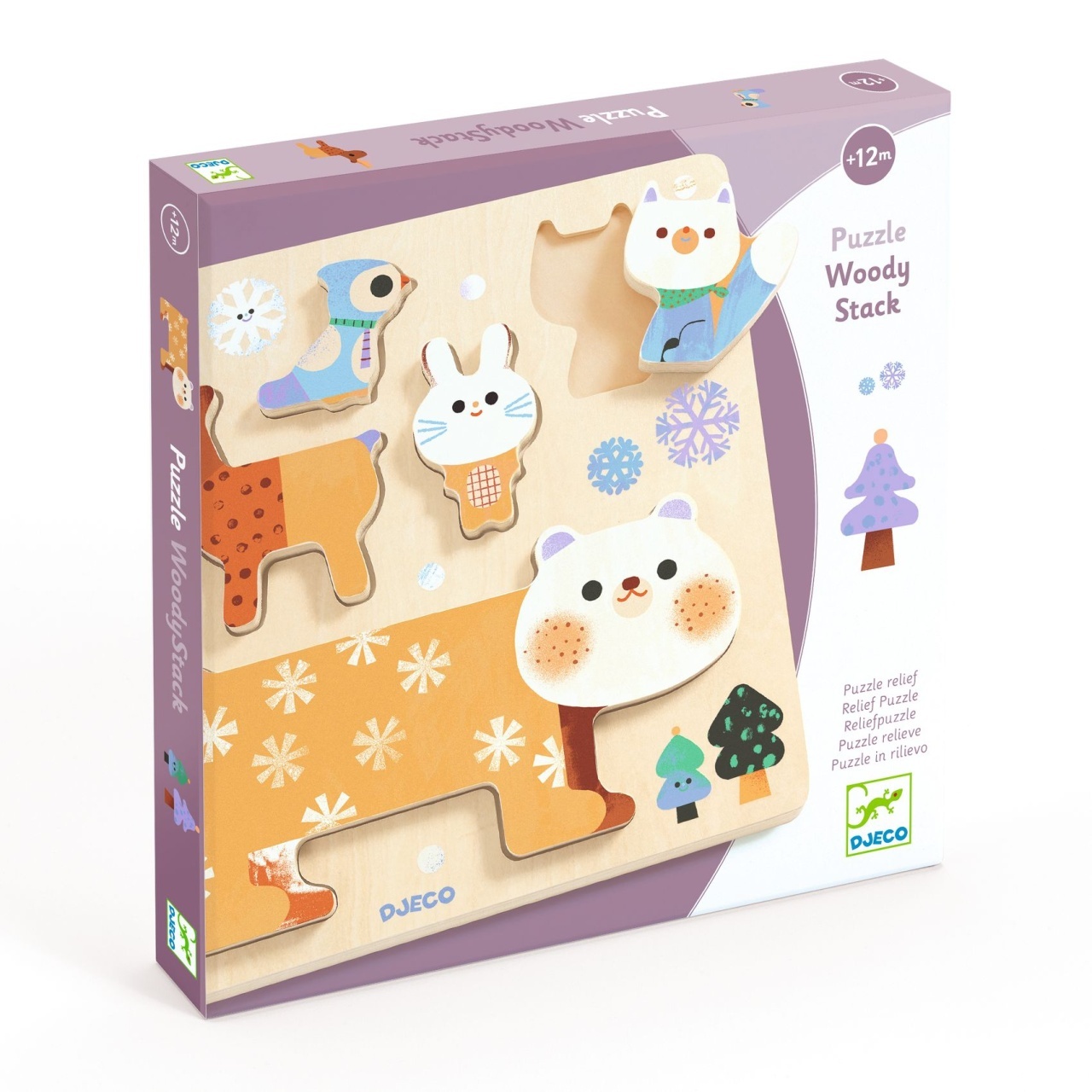 puzzle-lemn-animale-simpatice-djeco100128462 Puzzle lemn animale simpatice, Djeco - imagine 1