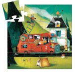 Puzzle Masina de pompieri, Djeco - imagine 2