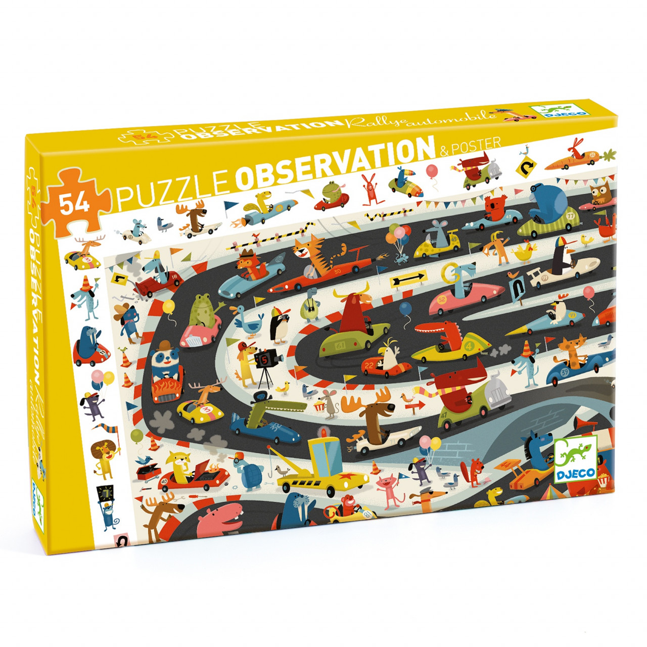 puzzle-observatie-raliul-masinilor-djeco7079 Puzzle observatie Raliul masinilor, Djeco - imagine 1