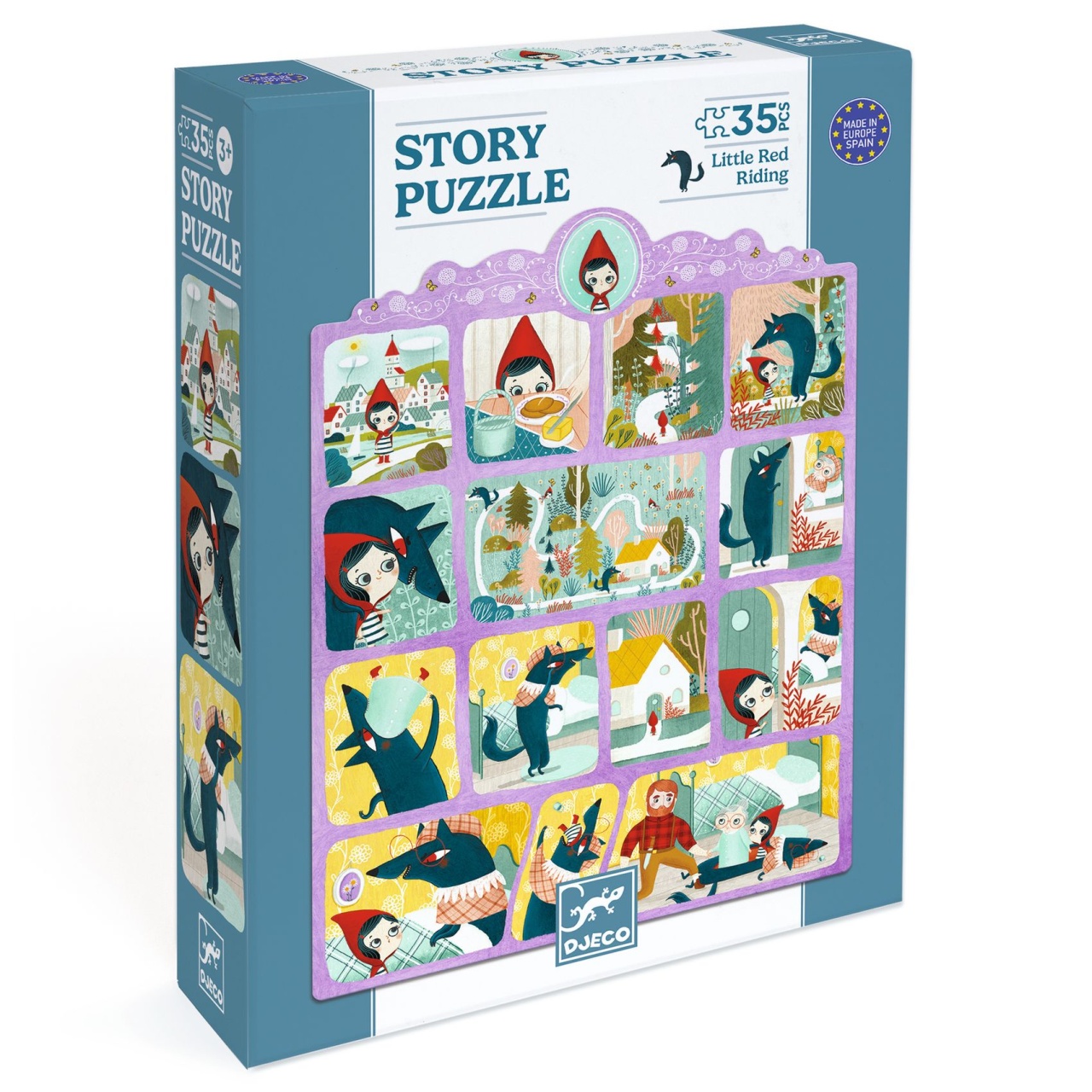 puzzle-poveste-scufita-rosie-djeco19365 Puzzle poveste Scufita Rosie, Djeco - imagine 1