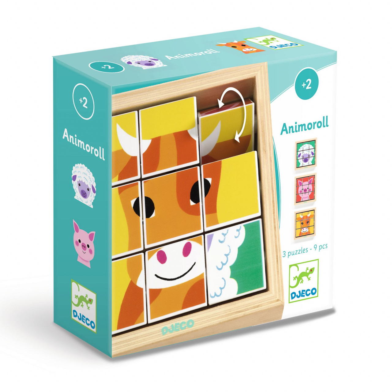 puzzle-rotativ-animoroll-djeco10085 Puzzle rotativ Animoroll, Djeco - imagine 1