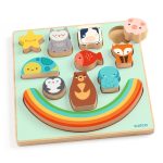 Puzzle si joc de echilibru Curcubeu, Djeco - imagine 2