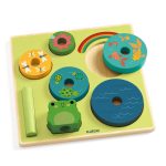 Puzzle si joc din lemn de stivuit, Djeco - imagine 4