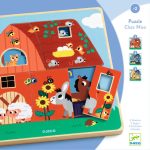 Puzzle straturi Animale de la ferma, Djeco - imagine 2