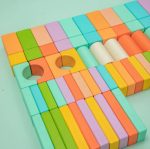 Set 100 cuburi din lemn, UMU Toys - imagine 3