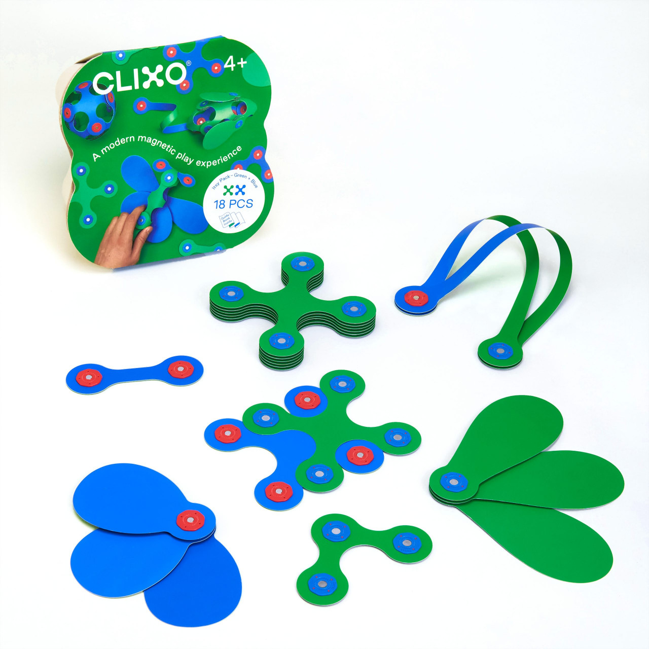 set-clixo-de-construit-cu-magnet-itsy-pack-blue-green-186986 Set Clixo de construit cu magnet, Itsy pack Blue-Green 18 - imagine 1