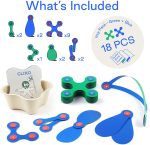 Set Clixo de construit cu magnet, Itsy pack Blue-Green 18 - imagine 2