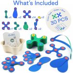 Set Clixo de construit cu magnet, Itsy pack Blue-Green 30 - imagine 2