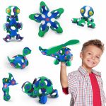 Set Clixo de construit cu magnet, Itsy pack Blue-Green 30 - imagine 5