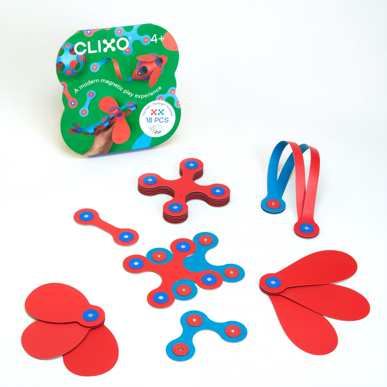 set-clixo-de-construit-cu-magnet-itsy-pack-flamingo-turquoise-186988 Set Clixo de construit cu magnet, Itsy pack Flamingo-Turquoise 18 - imagine 1