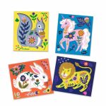 Set creativ cu margele Animale si flori, Djeco - imagine 3