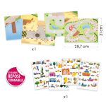 Set creativ de stickere reutilizabile Masini, Djeco - imagine 3