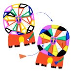 Set creativ mozaic Animale, Djeco - imagine 3