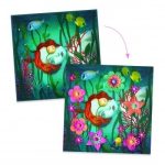 Set creativ Portrete cu flori din hartie, Djeco - imagine 3