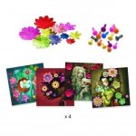 Set creativ Portrete cu flori din hartie, Djeco - imagine 4