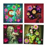Set creativ Portrete cu flori din hartie, Djeco - imagine 5