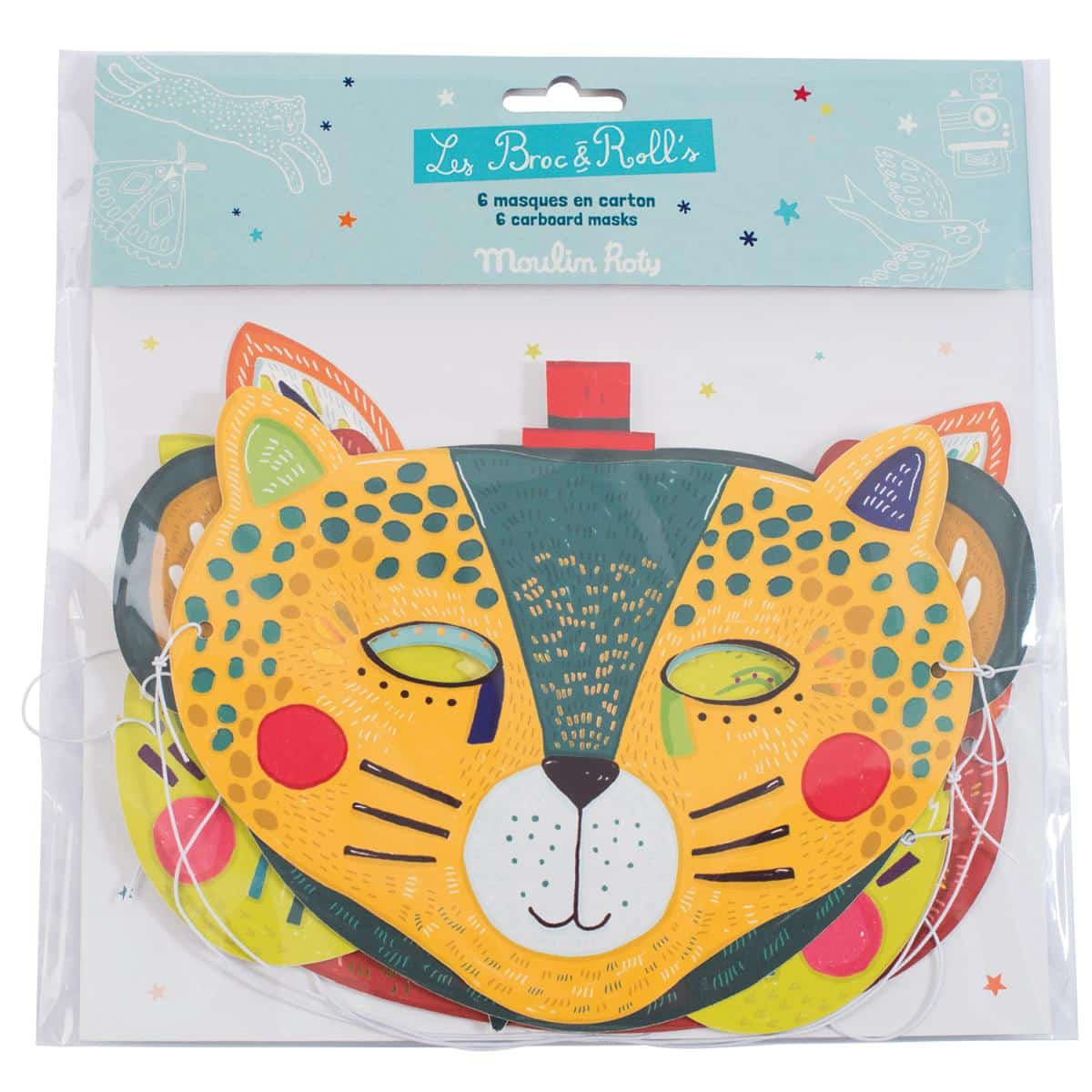 set-cu-6-masti-animale-moulin-roty11275 Set cu 6 masti animale, Moulin Roty - imagine 1