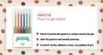 Set cu 6 roll-gel (markere) cu sclipici, Djeco - imagine 2