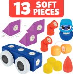Set cuburi din spuma cu magnet Blockaroo, Automobil 13 piese - imagine 4