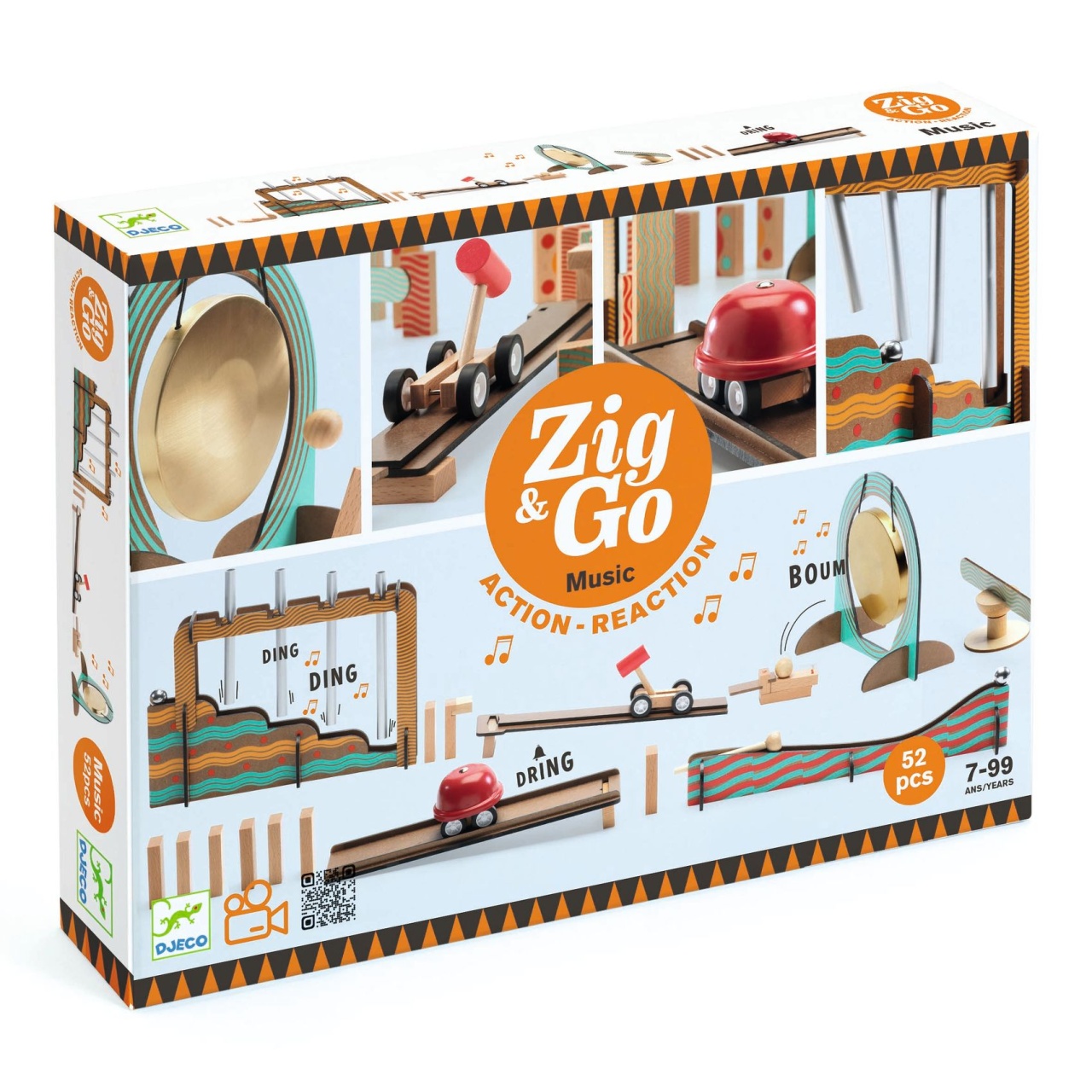set-de-constructie-trasee-zig-go-muzica-52-piese-djeco16292 Set de constructie trasee Zig & Go Muzica 52 piese, Djeco - imagine 1