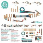Set de constructie trasee Zig & Go Roll 28 piese, Djeco - imagine 4