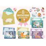 Set de invitatii Animale fantastice, Djeco - imagine 3