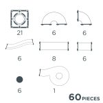 Set magnetic Circuit cu bile Compact 60 Piese, Cleverclixx - imagine 3