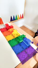 Set magnetic de construit Brick Tiles 16 piese, Cleverclixx - imagine 5