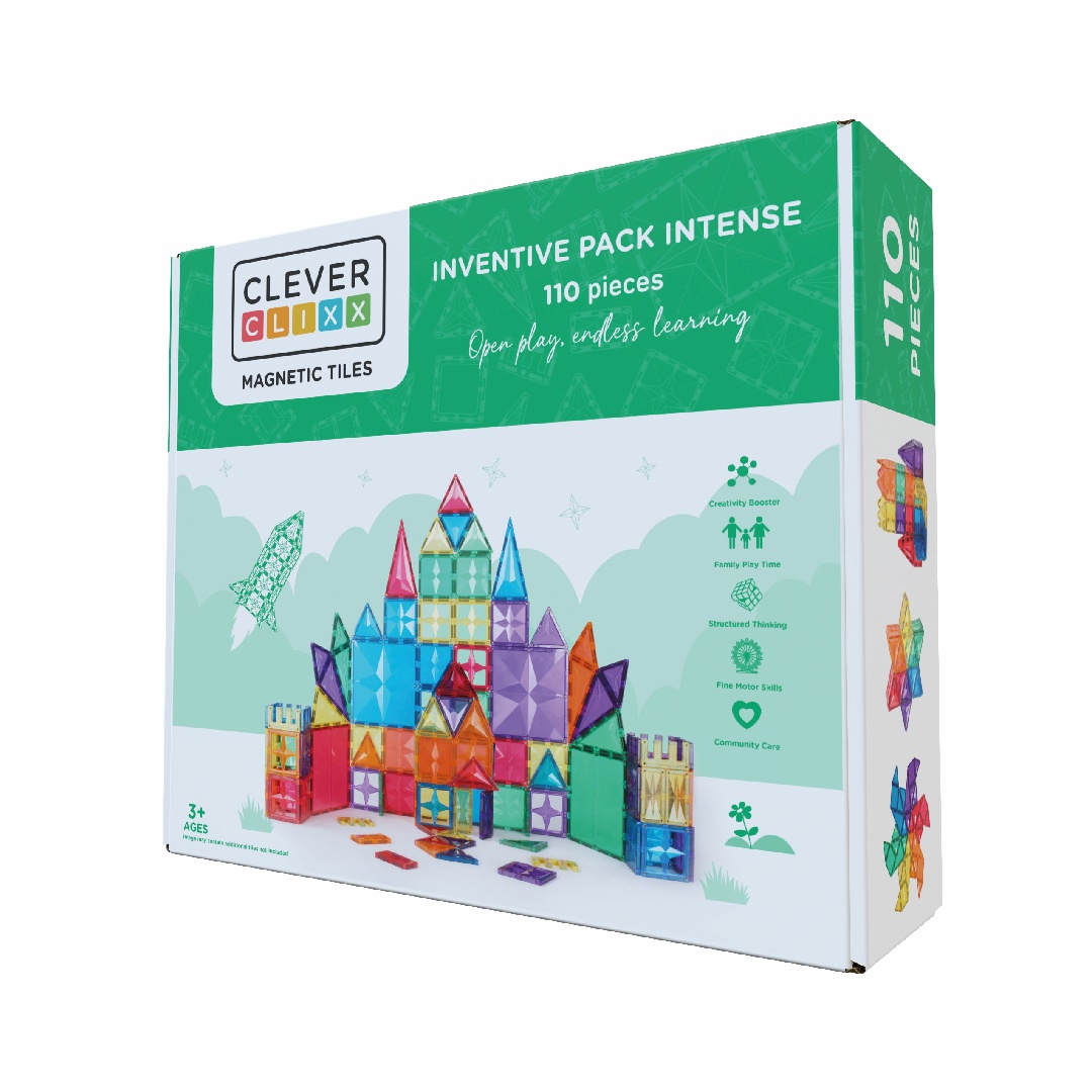set-magnetic-de-construit-inventiv-110-piese-cleverclixx100019806 Set magnetic de construit Inventiv 110 piese, Cleverclixx - imagine 1