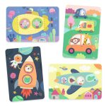 Set pictura cu apa Vehicule, Djeco - imagine 2