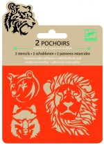 Set sabloane Animale salbatice, Djeco - imagine 2