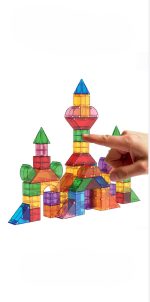 Set STEM magnetic de construit Cubixx, 64 piese - imagine 2
