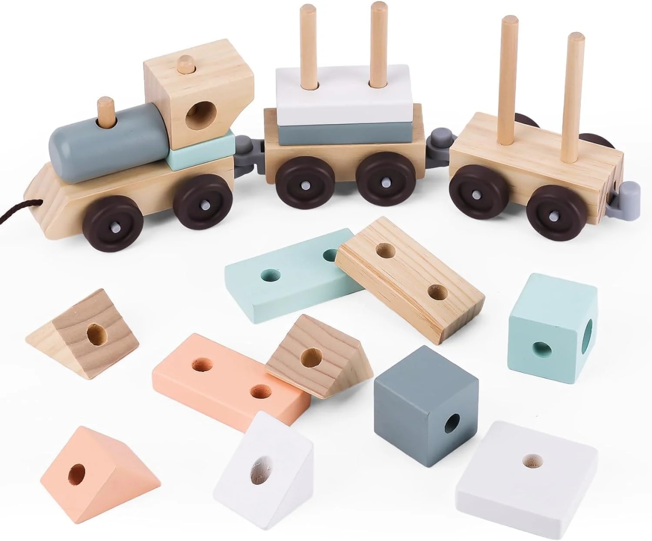 trenulet-cu-cuburi-din-lemn-umu-toys18058 Trenulet cu cuburi din lemn, UMU Toys - imagine 1