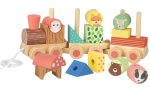 Trenulet din lemn cu forme si animale, Orange Tree Toys - imagine 5