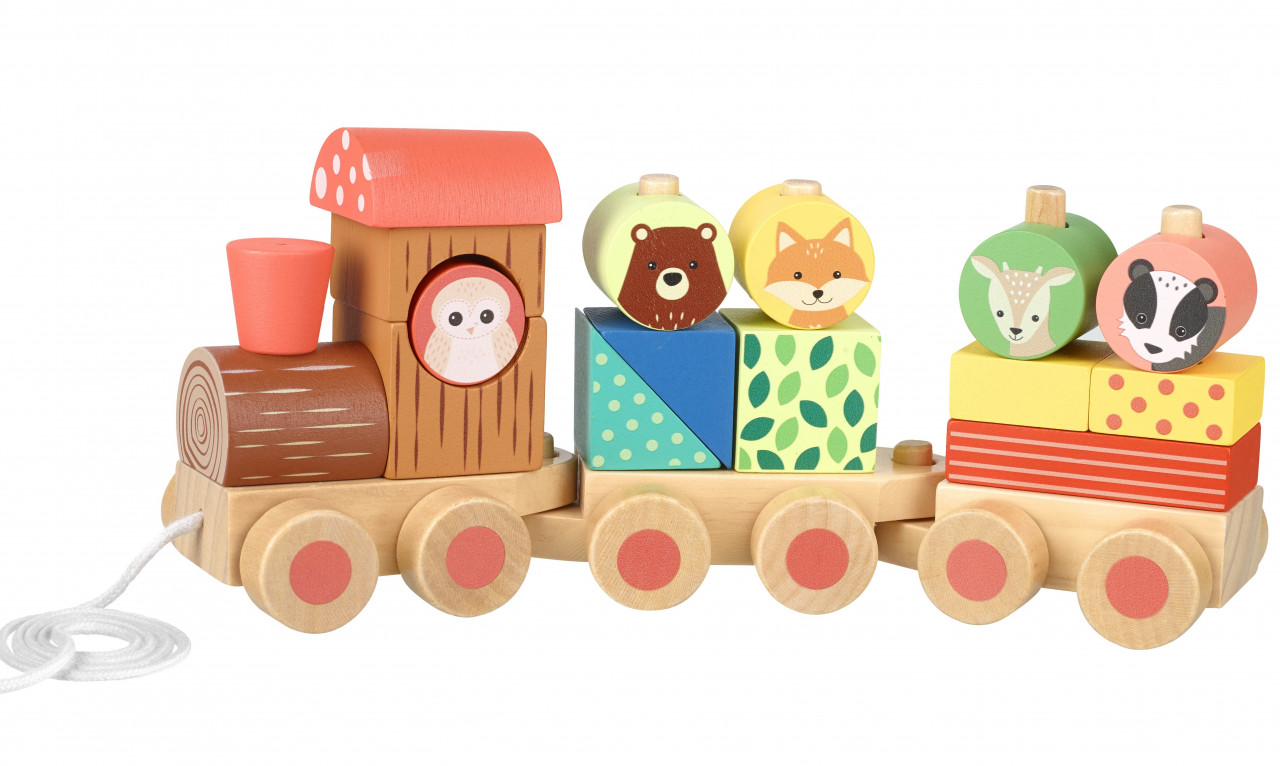 trenulet-din-lemn-cu-forme-si-animale-orange-tree-toys9671 Trenulet din lemn cu forme si animale, Orange Tree Toys - imagine 1