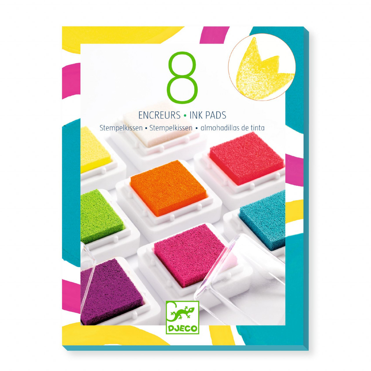tusiere-colorate-pentru-stampile-djeco11197 Tusiere colorate pentru stampile, Djeco - imagine 1