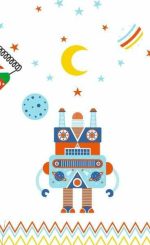 Umbrela pentru copii Roboti, Djeco - imagine 2