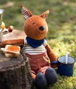 Veverita jucarie muzicala textil pentru bebe, Moulin Roty - imagine 2