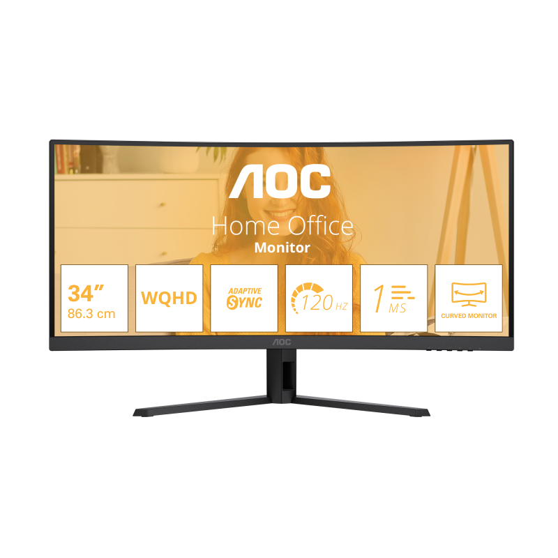 248524405a162ff9c45ac03dbad748e5.png Monitor AOC 34" CU34B3E, Curvature: 1500R, Diagonal (inch): 34, Diagonal - imagine 1