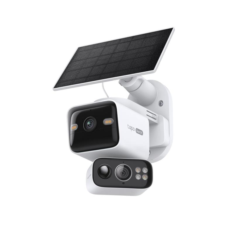 2bd591098dda04a4d2f20eb88e2a1043.jpeg Solar-Powered Dual-Lens Pan/Tilt Cam kit, 1/2.8" Progressive Scan CMOS Sensor, - imagine 1