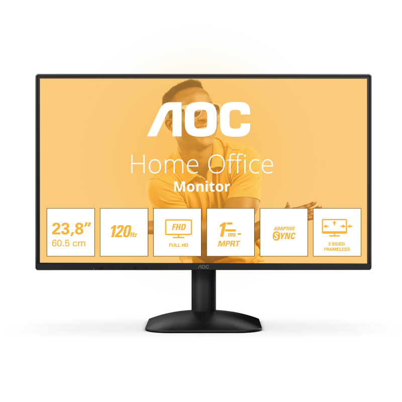 3332b46f7fca7826faf2a385090f2599.png Monitor AOC 23.8" 24B31H, Diagonal (inch): 23.8, Diagonal (cm): 60, - imagine 1