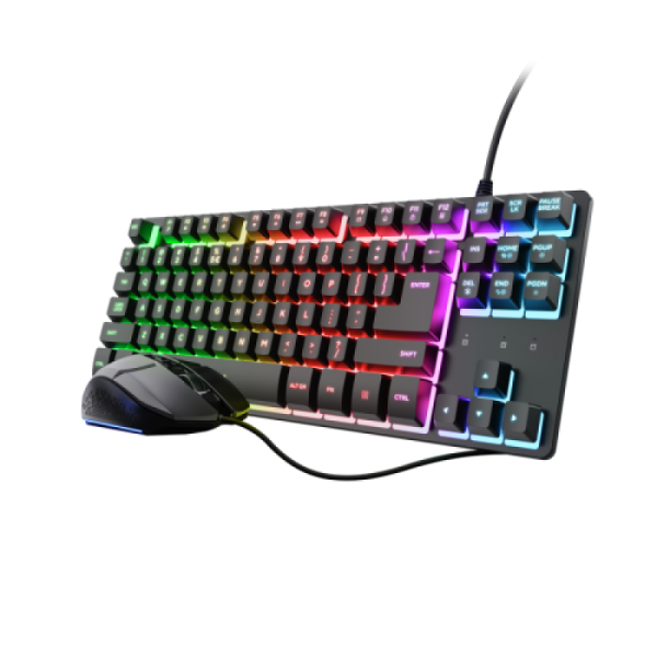 Kit Wired tastatura si mouse Trust GXT 798T 2-IN-1, negru