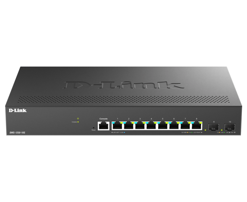 3b4835450635835d43ecc185b08fc7fc.png Switch D-Link DMS-1250-10S , 8 porturi Gigabit, 2 porturi SFP+, - imagine 1