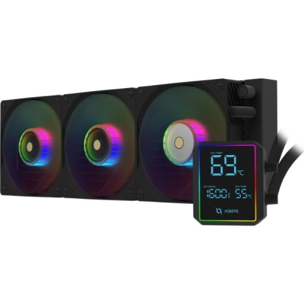 Cooler Procesor AQIRYS Aurora 360, Lichid, 12 cm, 3 ventilatoare,