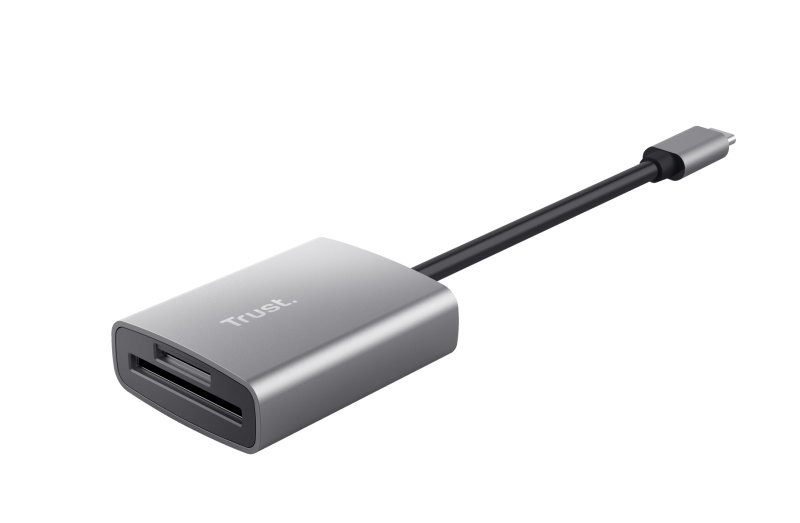 5a9533abaf2949dab35860a9ce635f18.png Cardreader USB-C Trust Dalyx Fast, carduri compatibile micro-SD, SD, gri - imagine 1